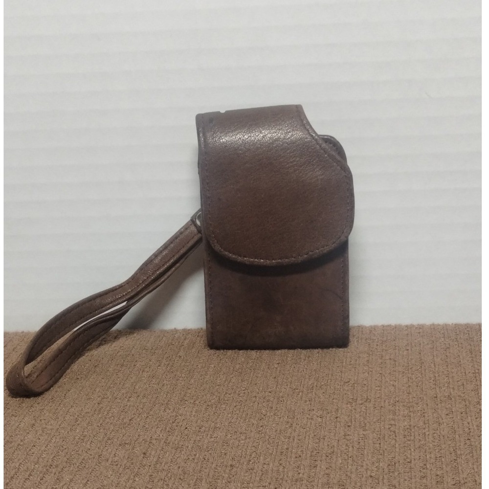 Vtg 1990's Wilsons Pelle Studio Leather Flip Phone/Wallet Crossbody Belt Clip